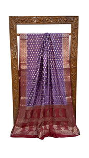 Pure Chiniya Silk Khaddi Handloom Banarasi Saree - The Handlooms