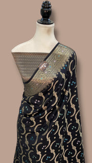 Pure Chiniya Silk Handloom Banarasi Saree - The Handlooms