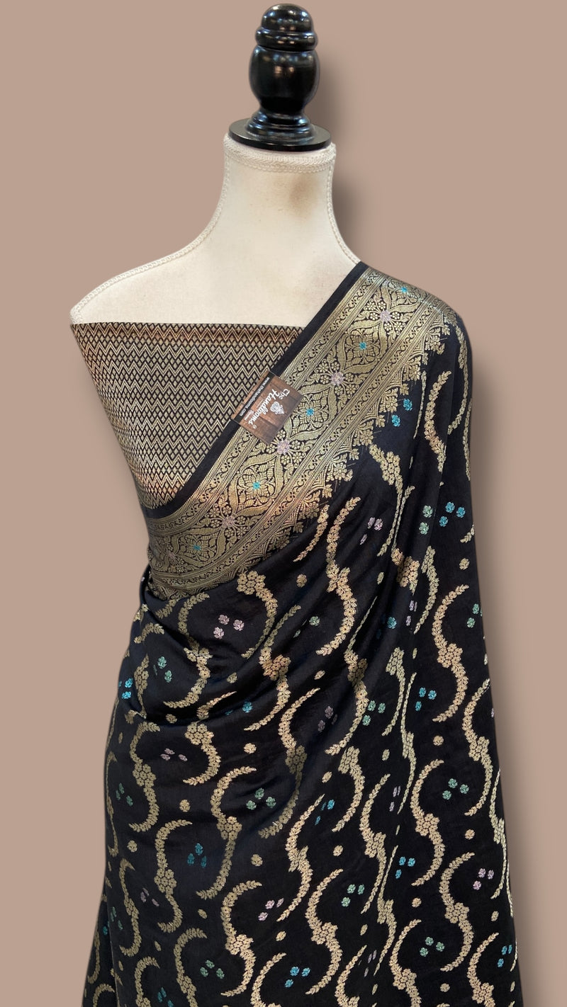 Pure Chiniya Silk Handloom Banarasi Saree - The Handlooms