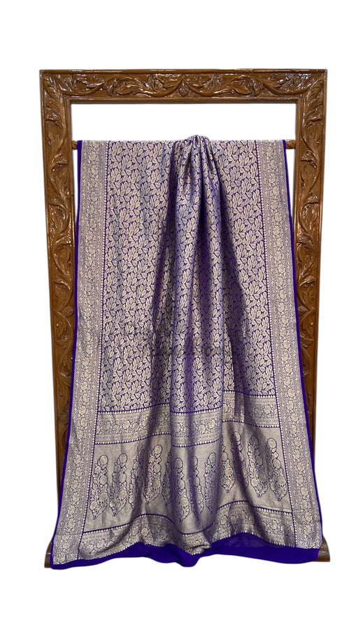 Khaddi Georgette Handloom Banarasi Saree - Tanchui Brocade - The Handlooms