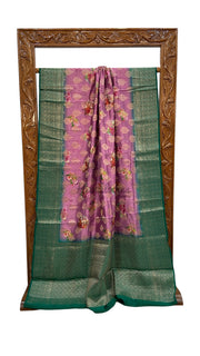 Pure Chiniya Silk Handloom Banarasi Saree Digital Print - The Handlooms