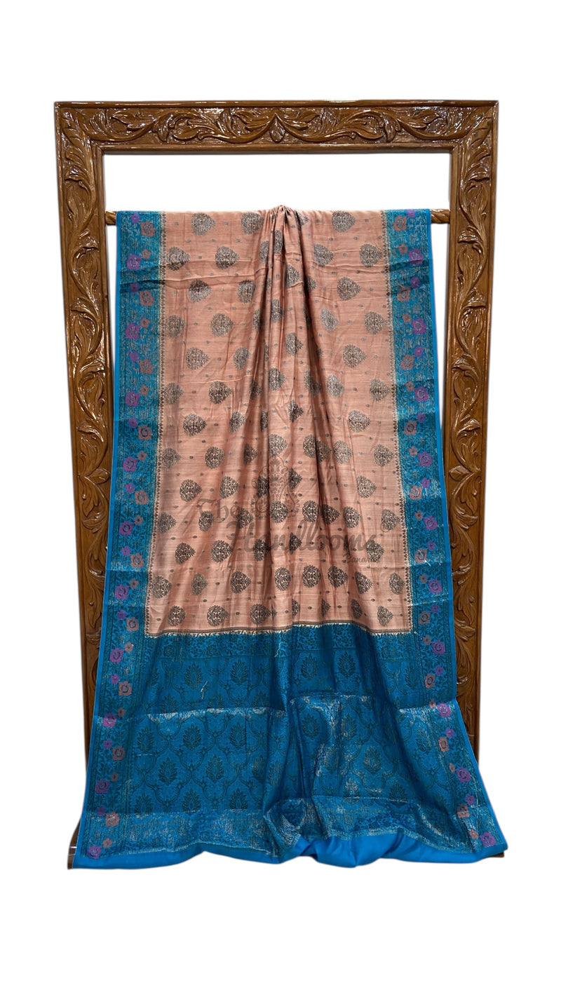 Pure Chiniya Silk Handloom Banarasi Saree - The Handlooms