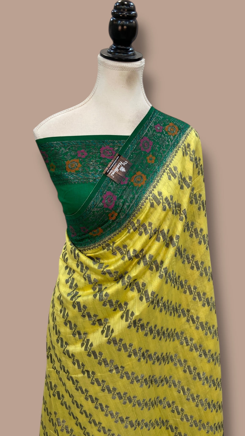 Pure Chiniya Silk Handloom Banarasi Saree - The Handlooms