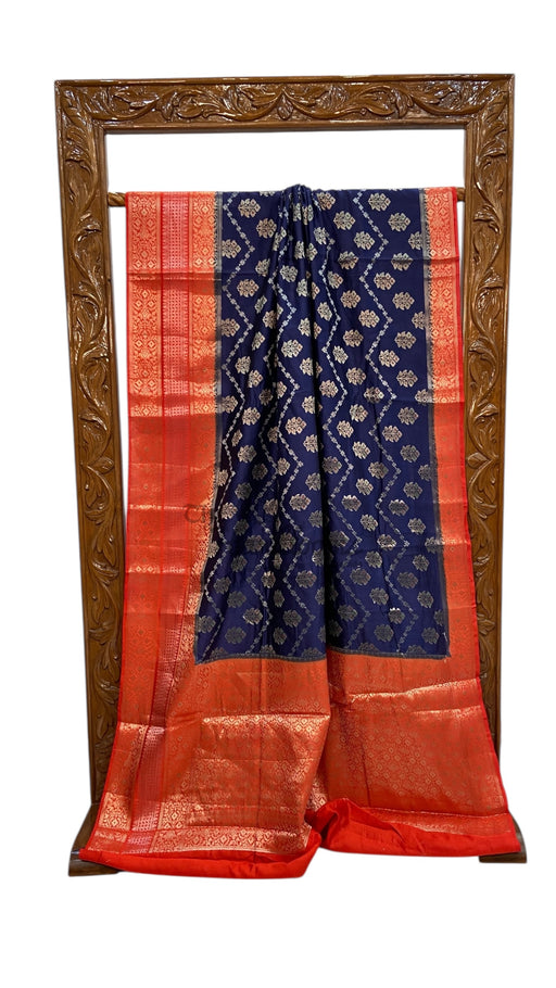 Pure Chiniya Silk Handloom Banarasi Saree - The Handlooms