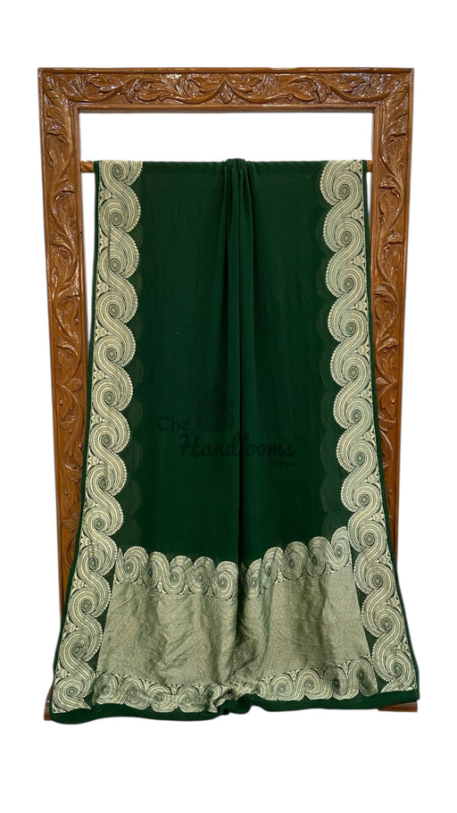 Khaddi Georgette Handloom Banarasi Saree - The Handlooms