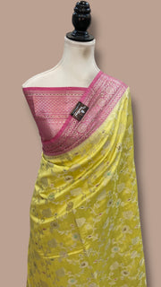 Pure Chiniya Silk Handloom Banarasi Saree - The Handlooms