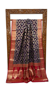 Pure Dupion Silk Banarasi Saree - The Handlooms