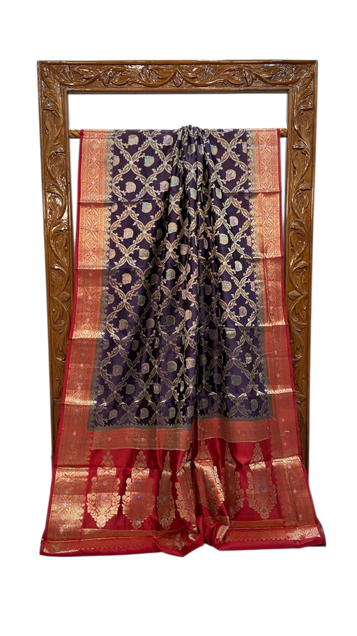 Pure Dupion Silk Banarasi Saree - The Handlooms