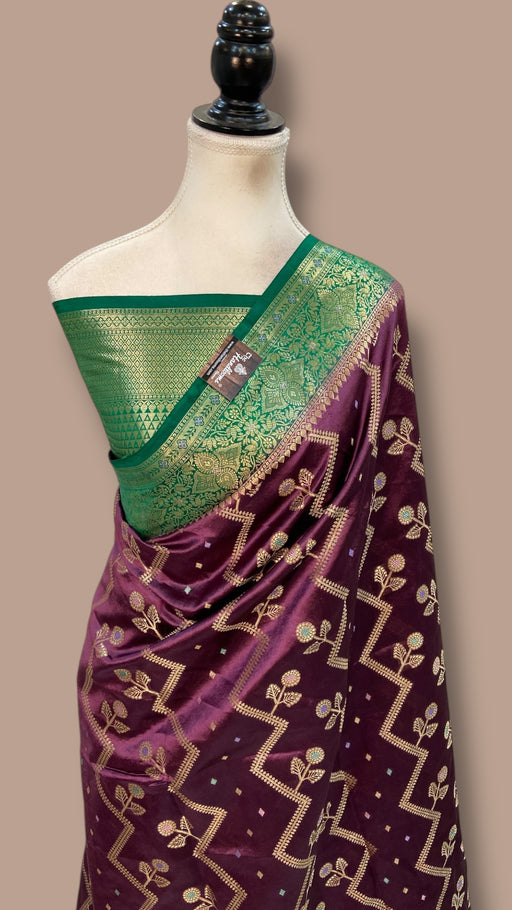 Pure Dupion Silk Banarasi Saree - The Handlooms