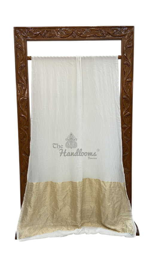 Khaddi Georgette Handloom Banarasi Saree - The Handlooms
