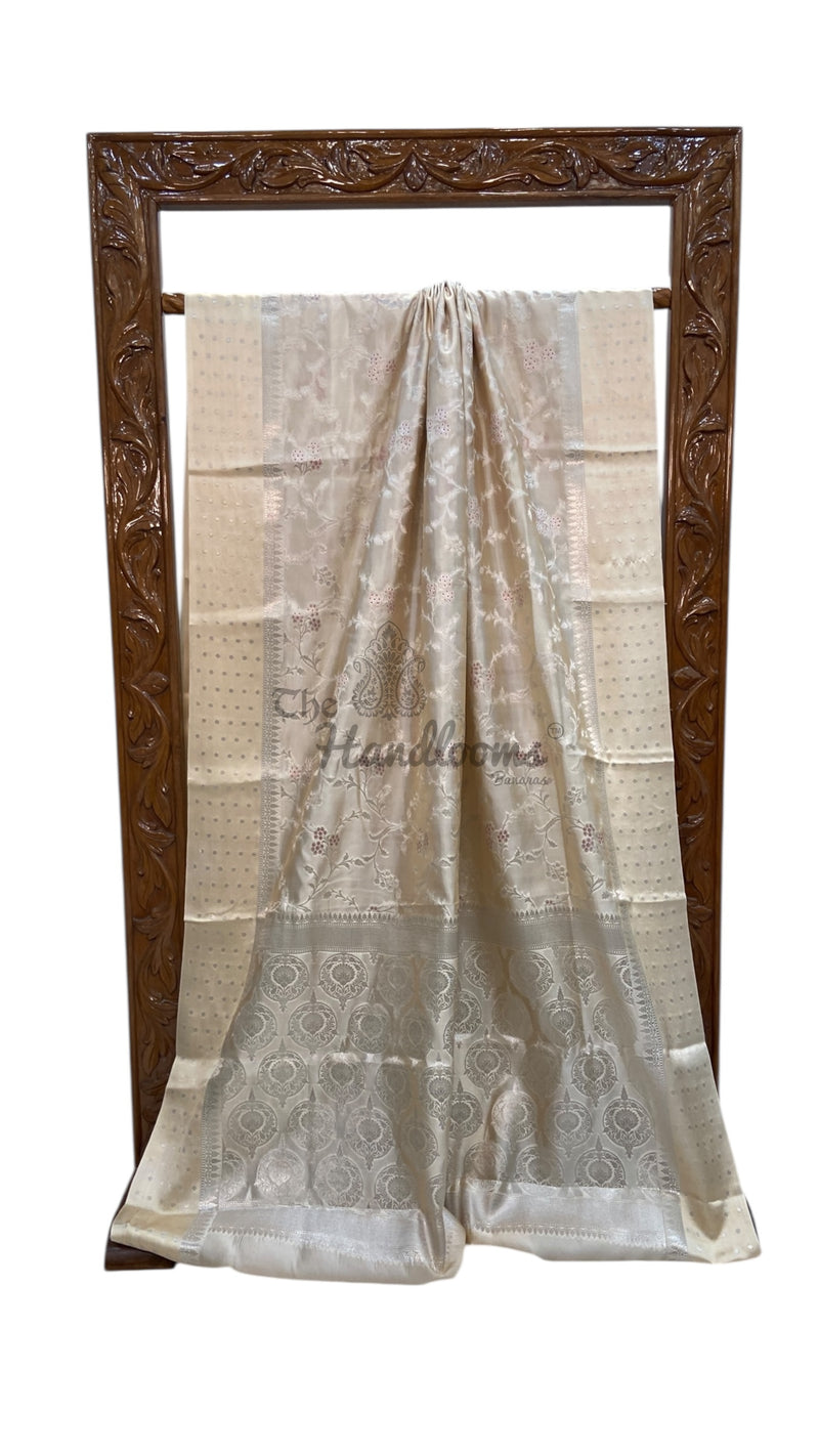 Pure Mango Silk Banarasi Handlokom Saree