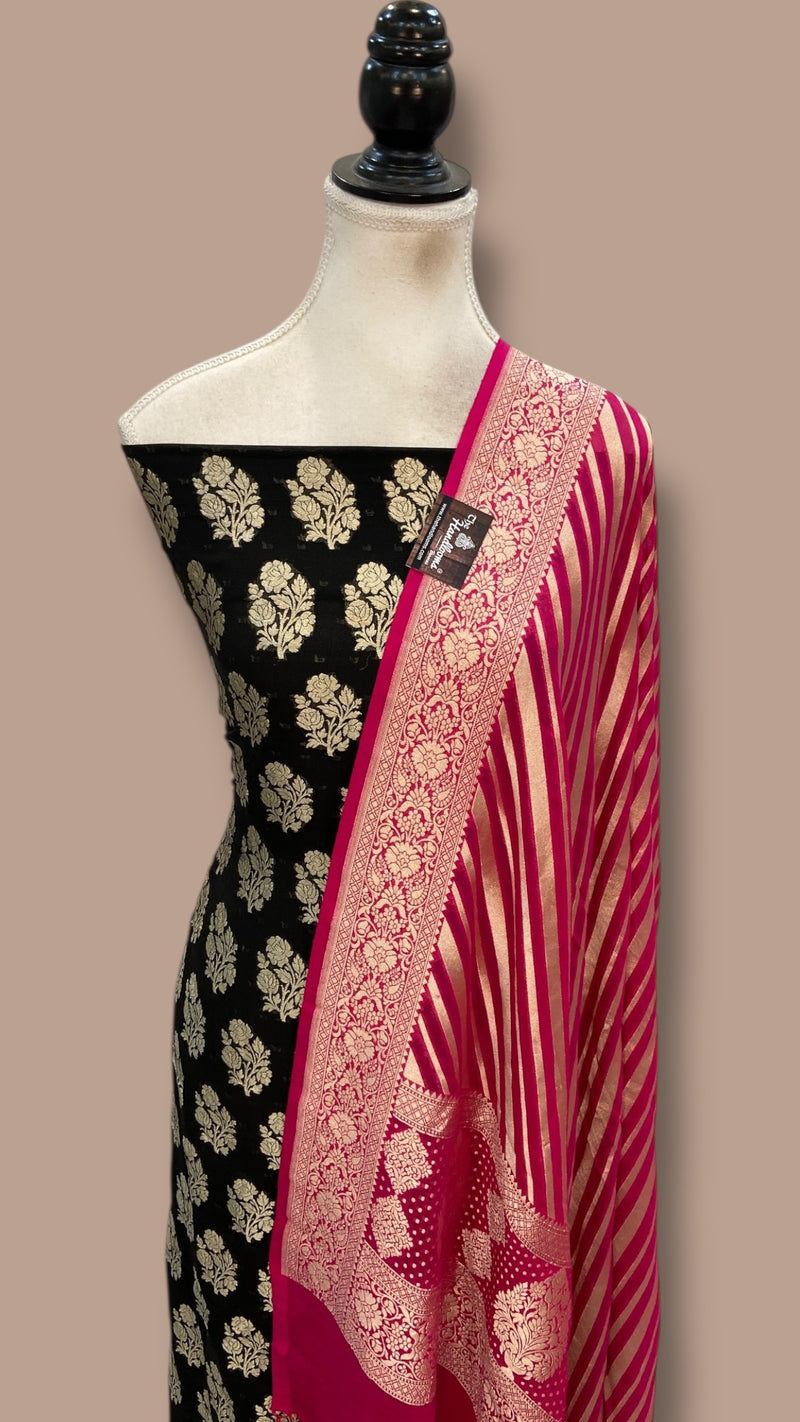 Khaddi Georgette Banarasi Dress Material Water Zari