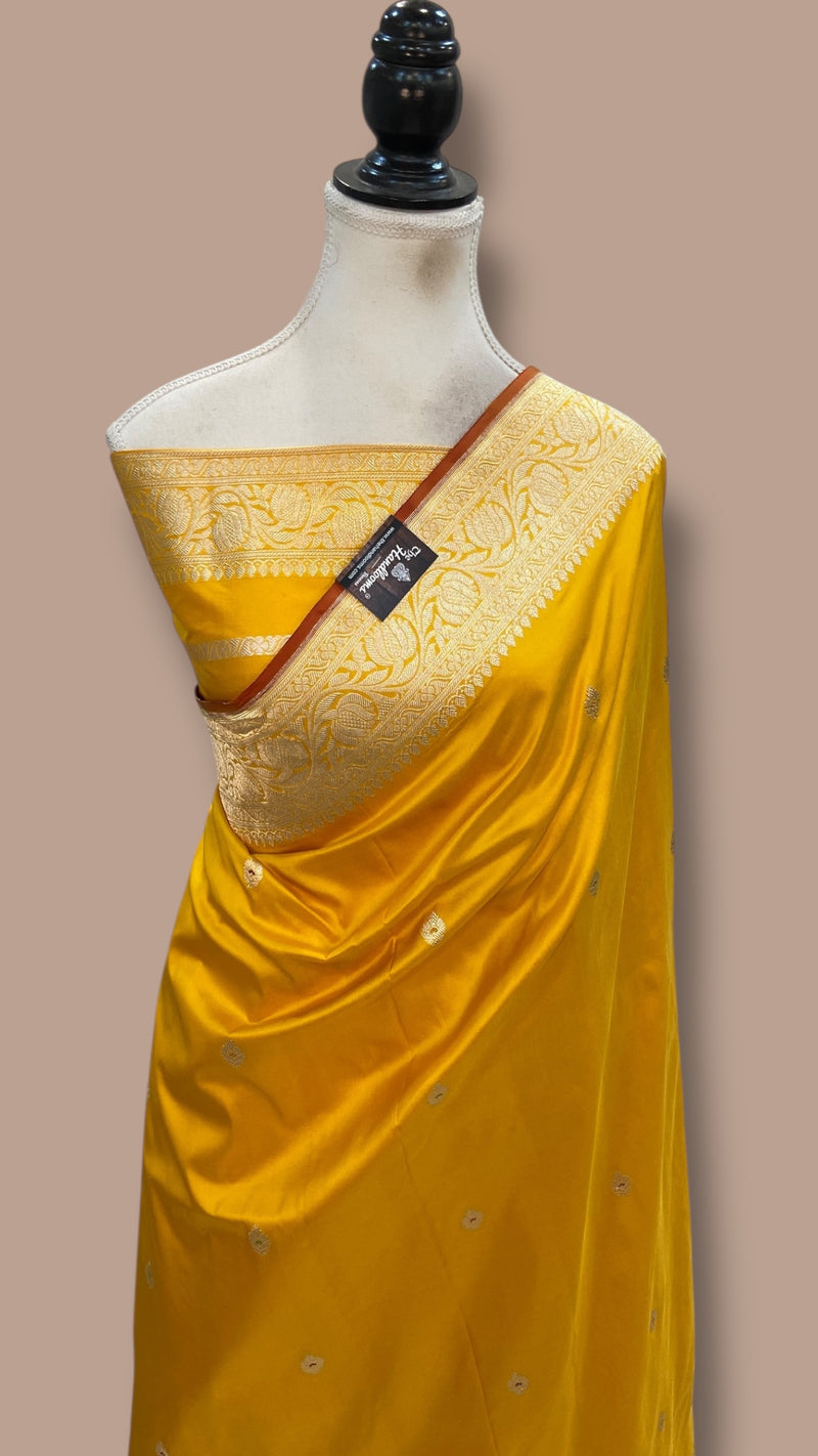 Pure Katan Silk Banarasi Handloom Saree - All Over Kadua Motifs
