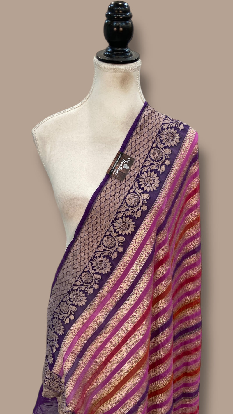 Pure Khaddi Georgette Handloom Dupatta - The Handlooms