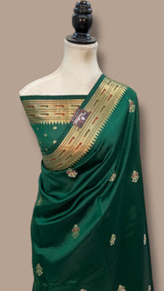 Pure Mango Silk Banarasi Handloom Saree - The Handlooms