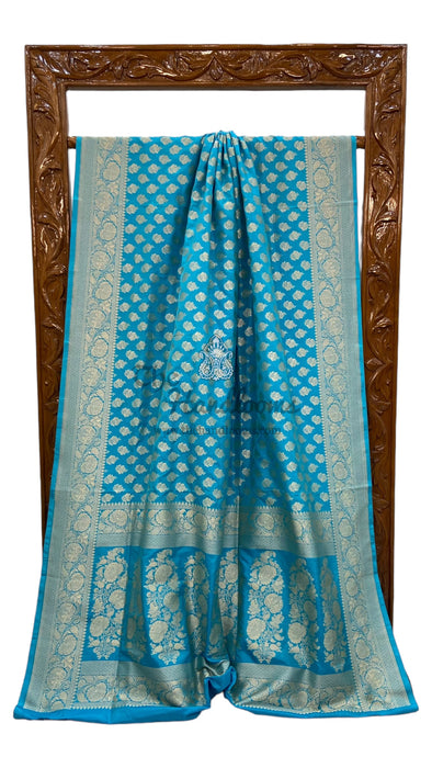 Pure Katan Silk Banarasi Handloom Saree - All Over Jaal Work