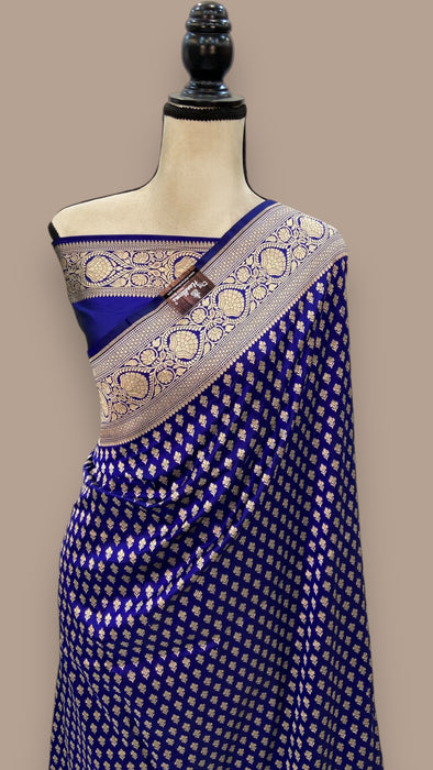 Pure Katan Silk Banarasi Handloom Saree - All over Jaal work