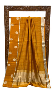 Pure Mango Silk Banarasi Handloom Saree - The Handlooms