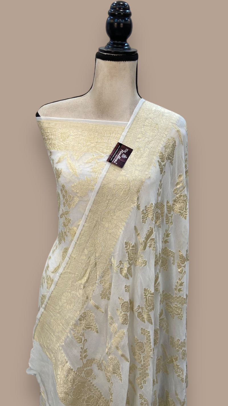 Khaddi Georgette Banarasi Dress material - The Handlooms