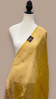 Pure kora Banarasi Brocade Handloom Dupatta - The Handlooms
