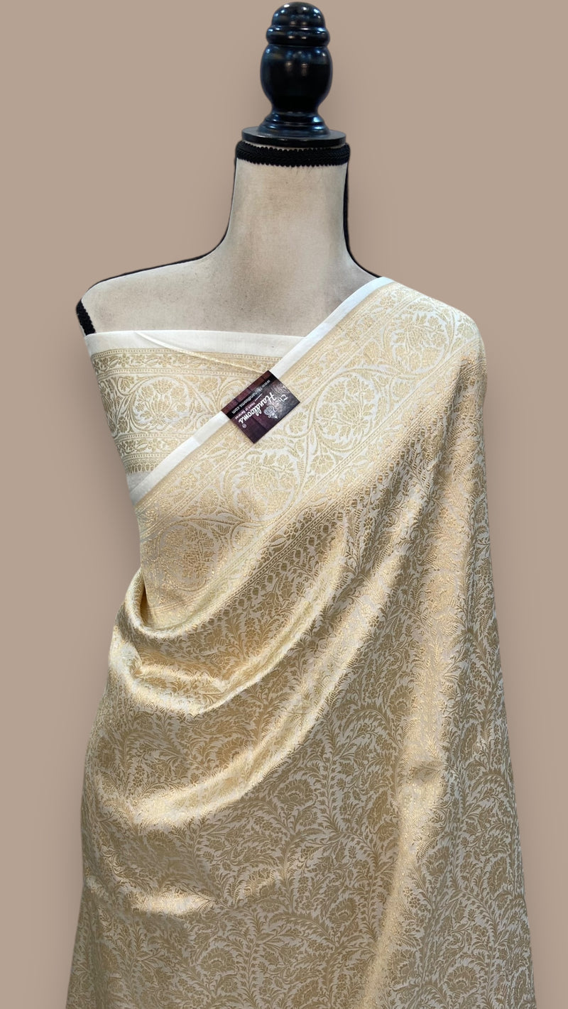 Pure Katan Silk Banarasi Handloom Saree - Tanchui Brocade - The Handlooms