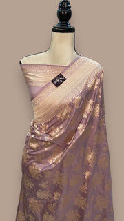 Pure Katan Silk Banarasi Handloom Saree - All over Jaal work - The Handlooms