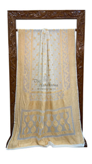 Pure Khaddi Georgette Banarasi Saree -  Gold zari - The Handlooms