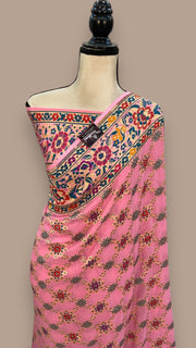 Pure Georgette Banarasi Handloom Saree - with meenakari work - The Handlooms