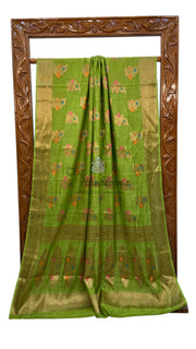 Moonga Georgette Handloom Banarasi Saree - The Handlooms