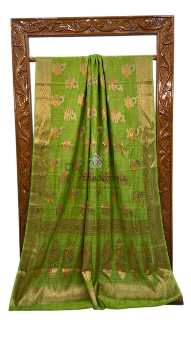 Moonga Georgette Handloom Banarasi Saree