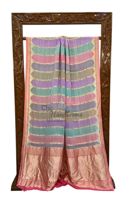 Khaddi Georgette Handloom Banarasi Saree