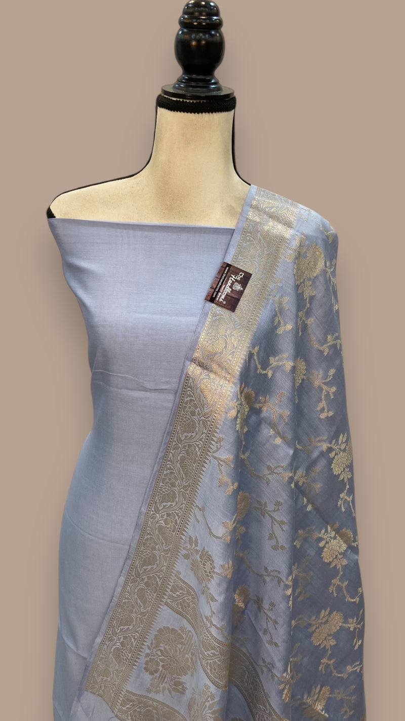 Pure Chiniya Silk Handlooms Banarasi Dress material - The Handlooms