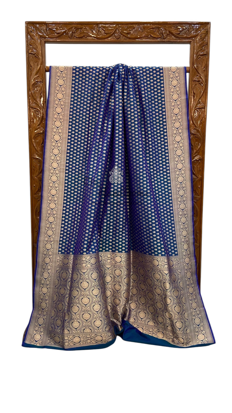 Pure Katan Silk Banarasi Handloom Saree - All over jaal work - The Handlooms