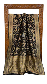 Pure Katan Silk Banarasi Handloom Saree - All over Jaal work with Meenakari - The Handlooms