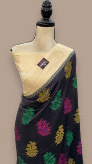 Pure Butter Crepe Banarasi Saree - The Handlooms