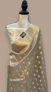 Pure Kora Tissue Handloom Banarasi Saree - The Handlooms