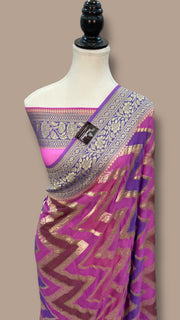 Rangkat Khaddi Georgette Handloom Banarasi Saree - The Handlooms