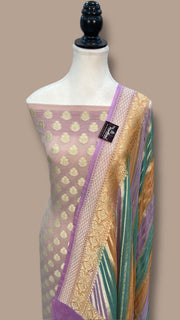 Pure Khaddi Georgette Banarasi Dress material - The Handlooms