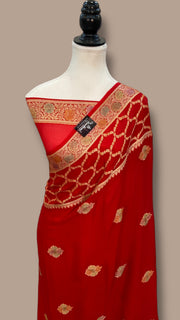 Pure Chiffon Khaddi Banarasi Saree - The Handlooms