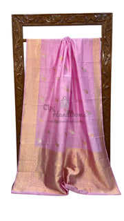 Pure Katan Silk Banarasi Handloom Saree - All over Kadua motifs - The Handlooms