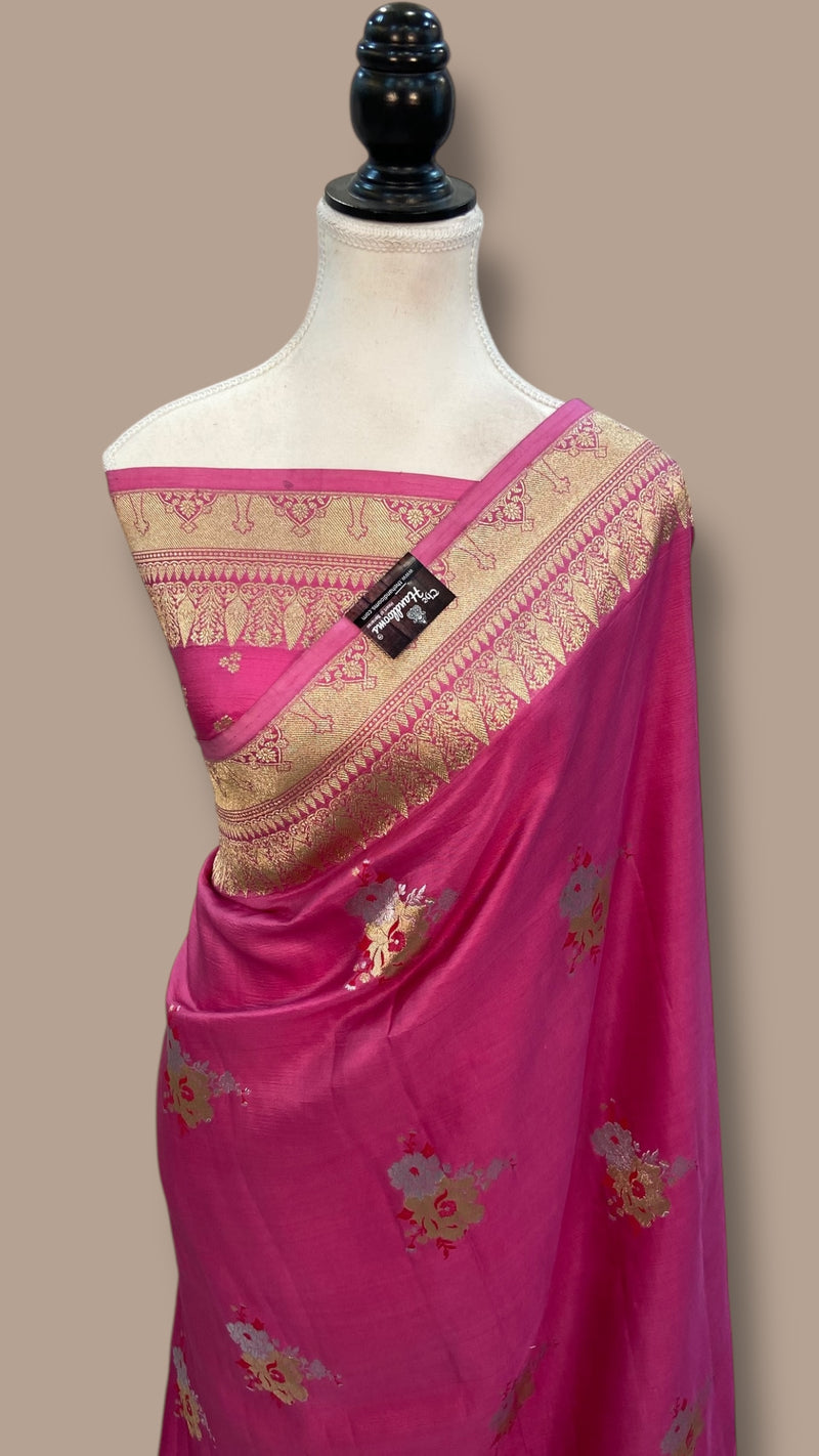 Pure Mushroo Silk Handloom Banarasi Saree - The Handlooms