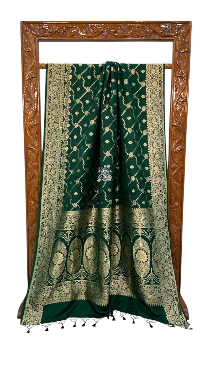 Pure Mushroo Silk Handloom Banarasi Saree - The Handlooms