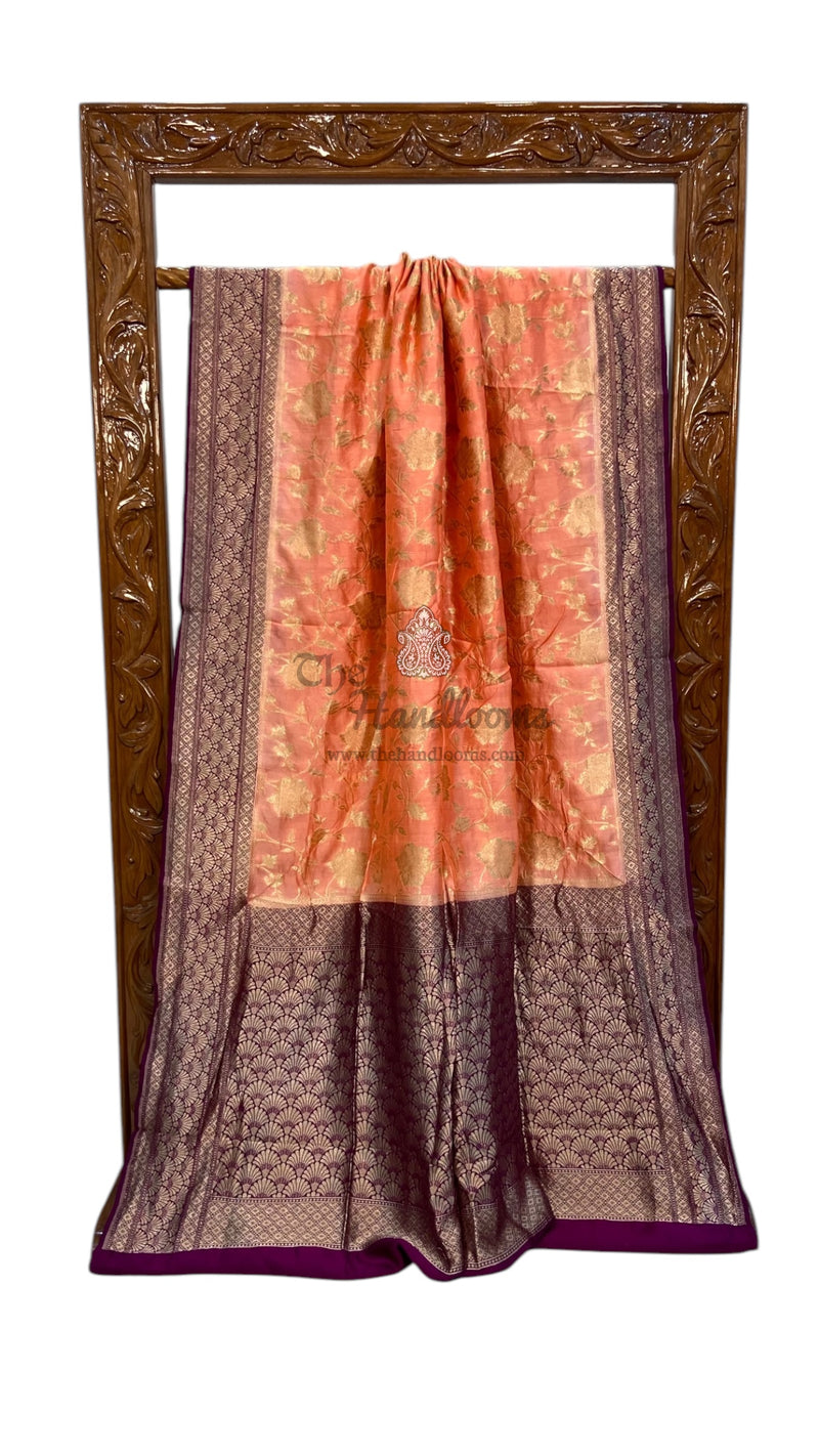 Pure Dupion Silk Banarasi Handloom Saree - The Handlooms