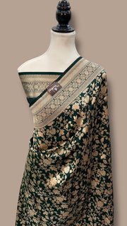Pure Katan Silk Banarasi Handloom Saree - All Over Jaal Work - The Handlooms