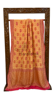Khaddi Georgette Handloom Banarasi Saree - The Handlooms
