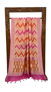 Rangkat Khaddi Georgette Handloom Banarasi Saree - The Handlooms