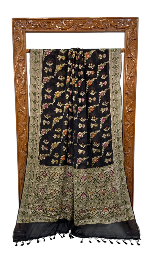 Pure Chiffon Khaddi Banarasi Saree - The Handlooms