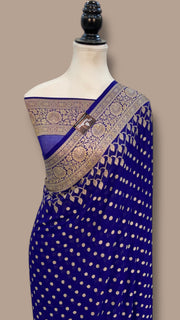 Pure Chiffon Khaddi Banarasi Saree - The Handlooms