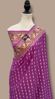 Pure Chiffon Khaddi Banarasi Saree - The Handlooms