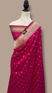Regal Pure Katan Silk Banarasi Saree – Handwoven Tanchui Brocade - The Handlooms